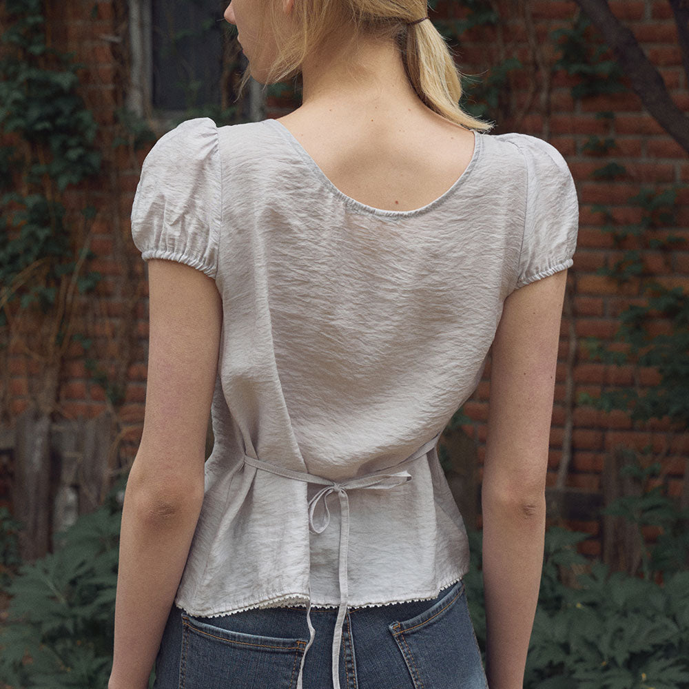 HAINT VIRO SHEER STRING BLOUSE 2COL_LIGHT GRAY