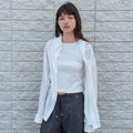 SOMEWHEREBUTTER [2nd] Pure Sheer Over-Fit Shirts - Ivory