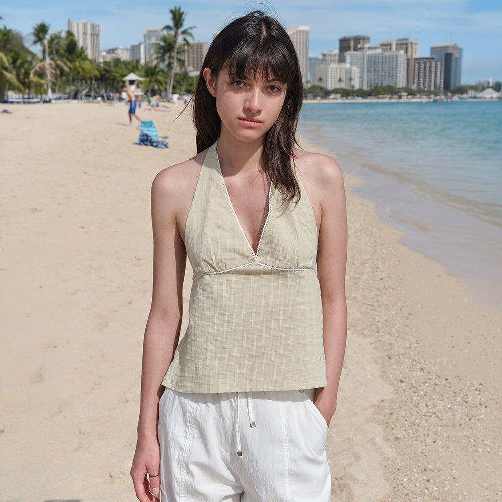 SOMEWHEREBUTTER [2nd] Sella Halter Blouse - Mint