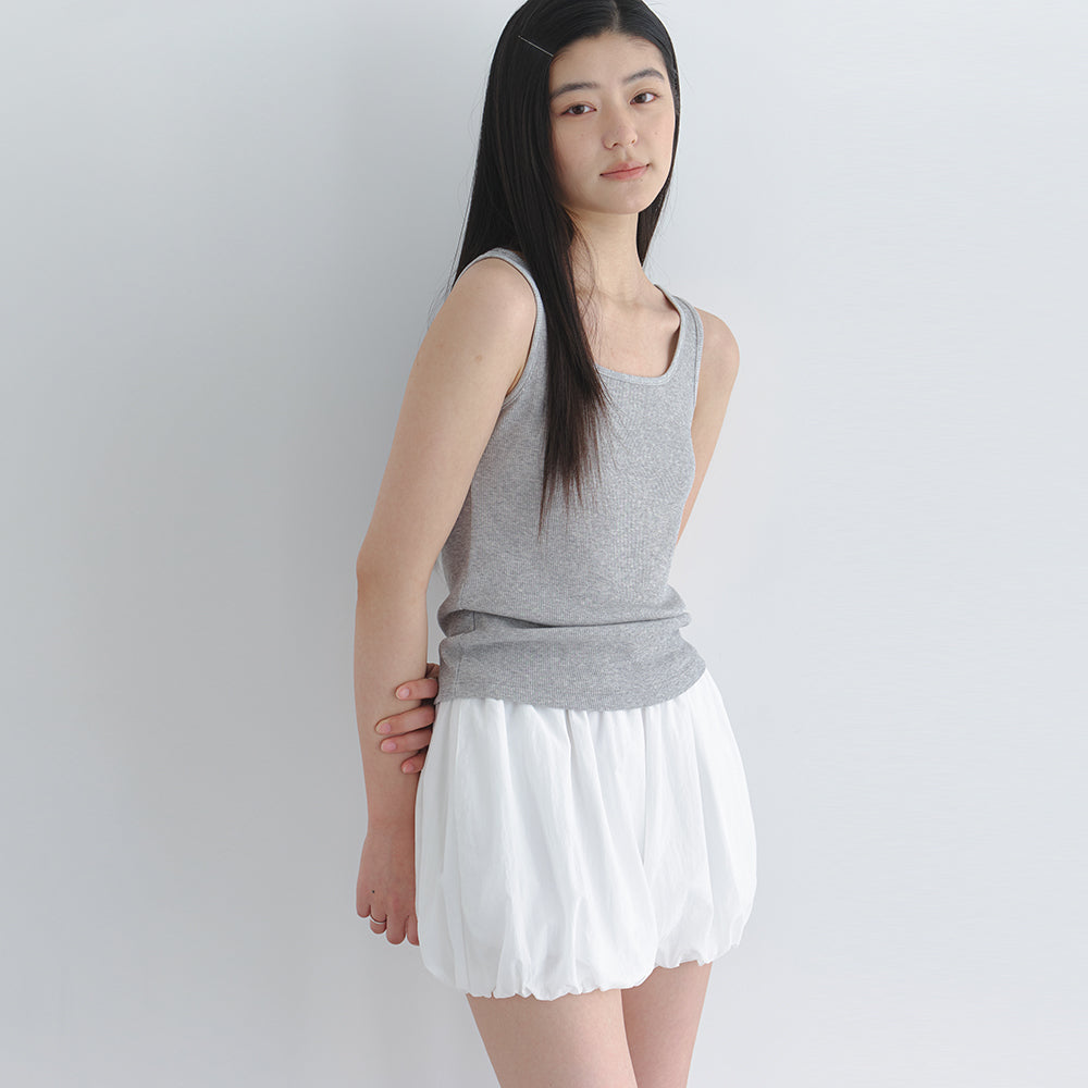 LAMINEZ [29CM Exclusive] Cotton Sleeveless Top - Gray