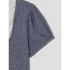 8seconds [Eight Seconds] Layered jersey top - blue (356442SM8P)