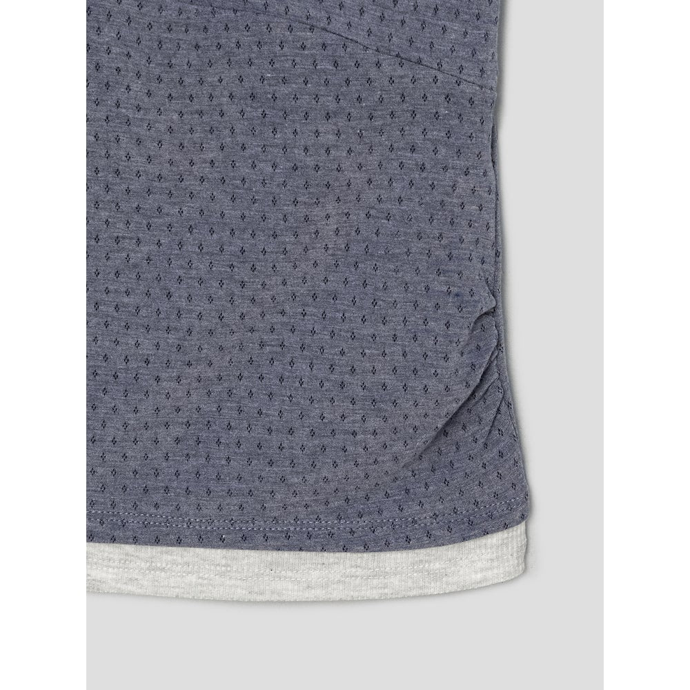 8seconds [Eight Seconds] Layered jersey top - blue (356442SM8P)