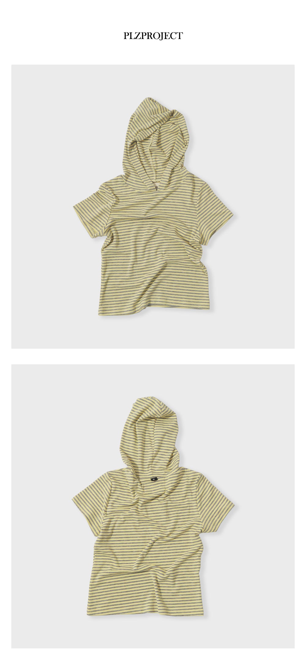 PLZPROJECT SHORT SLEEVE HOODED T-SHIRT, BUTTER