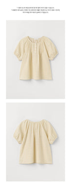 CELITAILS FLOWER PUFF SLEEVE BLOUSE_YELLOW
