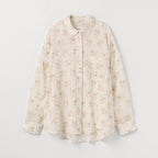 CELITAILS SHEER FLOWER PRINT SHIRT_PINK