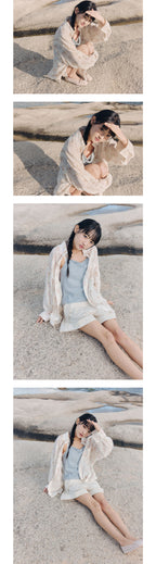 CELITAILS SHEER FLOWER PRINT SHIRT_PINK
