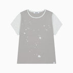 OHESHIO FLORAL TWO TONE T-SHIRT, GRAY