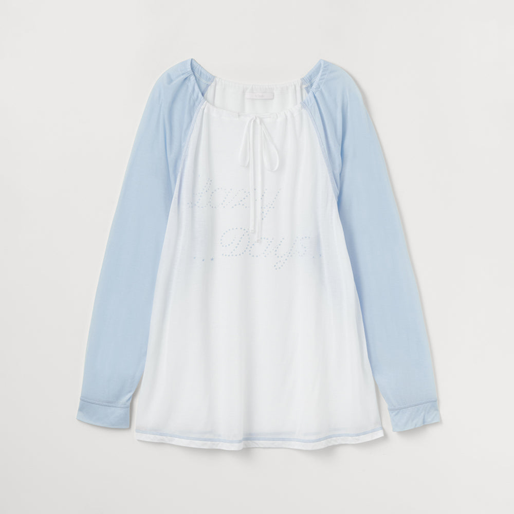 CELITAILS ONE SHOULDER RAGLAN T-SHIRT_SKY BLUE