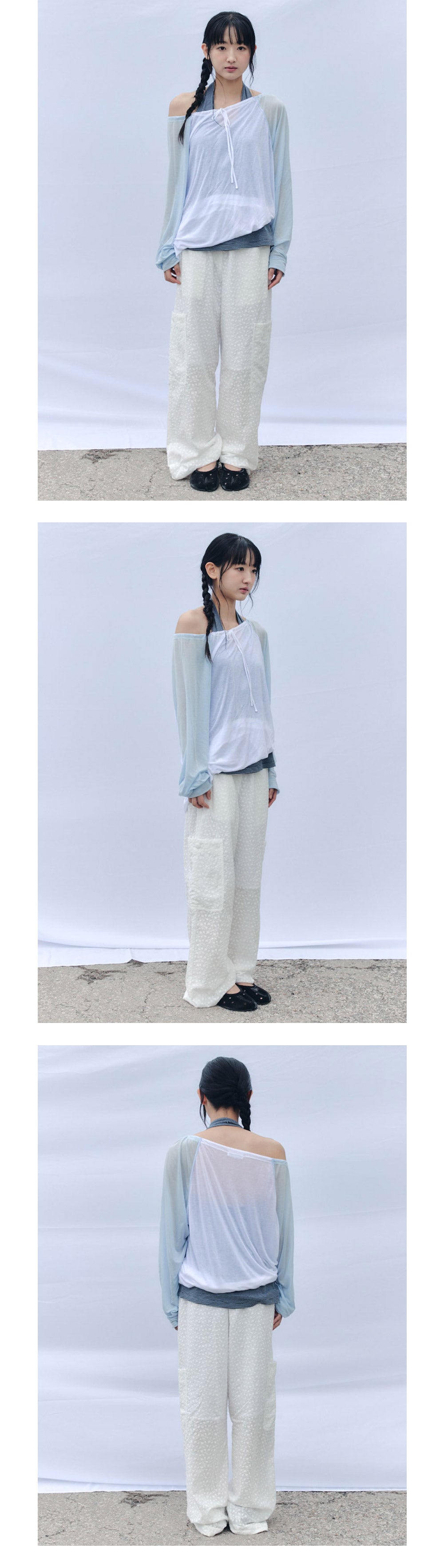 CELITAILS ONE SHOULDER RAGLAN T-SHIRT_SKY BLUE