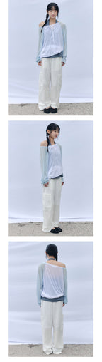 CELITAILS ONE SHOULDER RAGLAN T-SHIRT_SKY BLUE