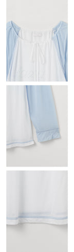 CELITAILS ONE SHOULDER RAGLAN T-SHIRT_SKY BLUE
