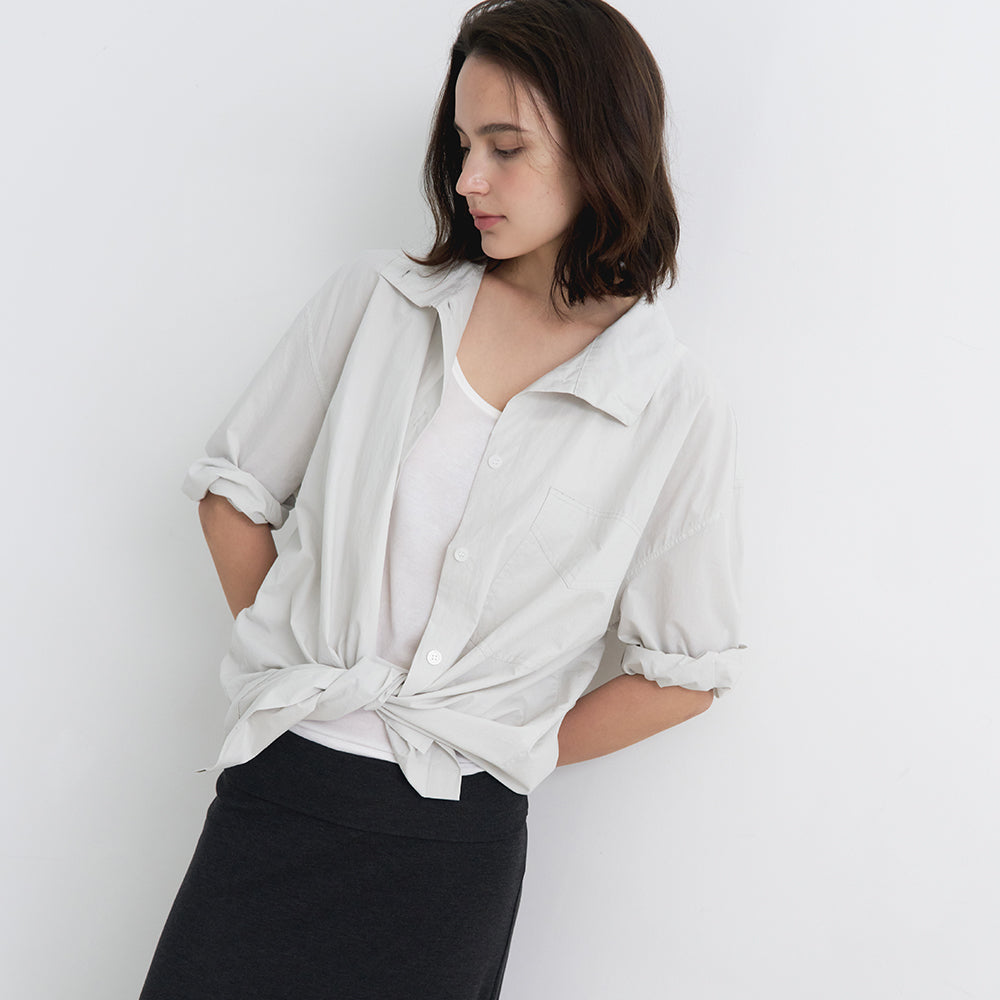 TORTE Cotton 3/4 Sleeve Shirt Gray