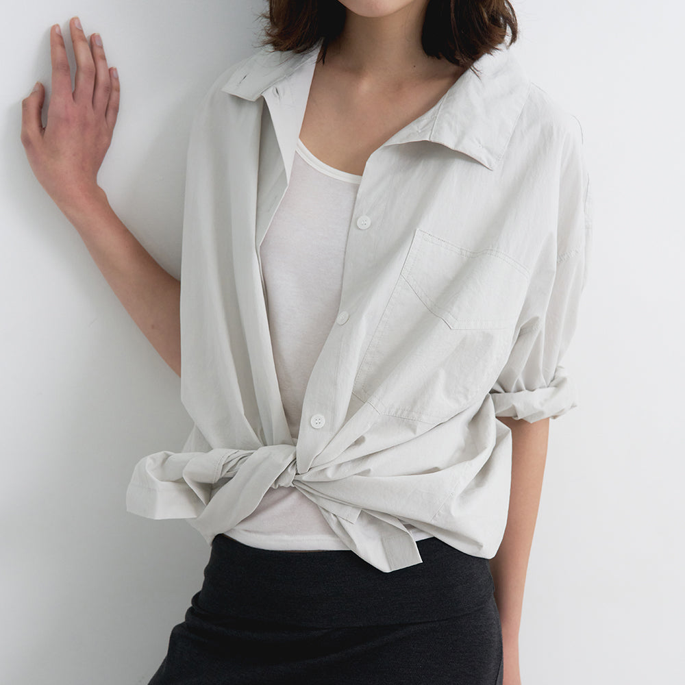 TORTE Cotton 3/4 Sleeve Shirt Gray