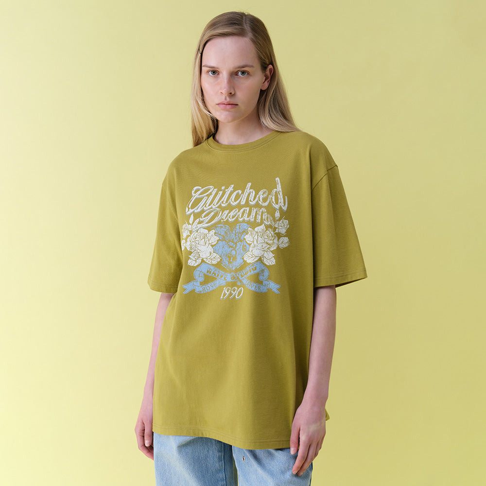 RAIVE Rose Glitched Dream Graphic T-shirts VW6ME439_2color