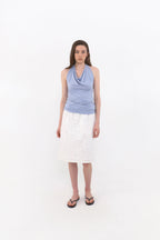 MUARMUS Draped Halterneck Sleeveless [Blue]