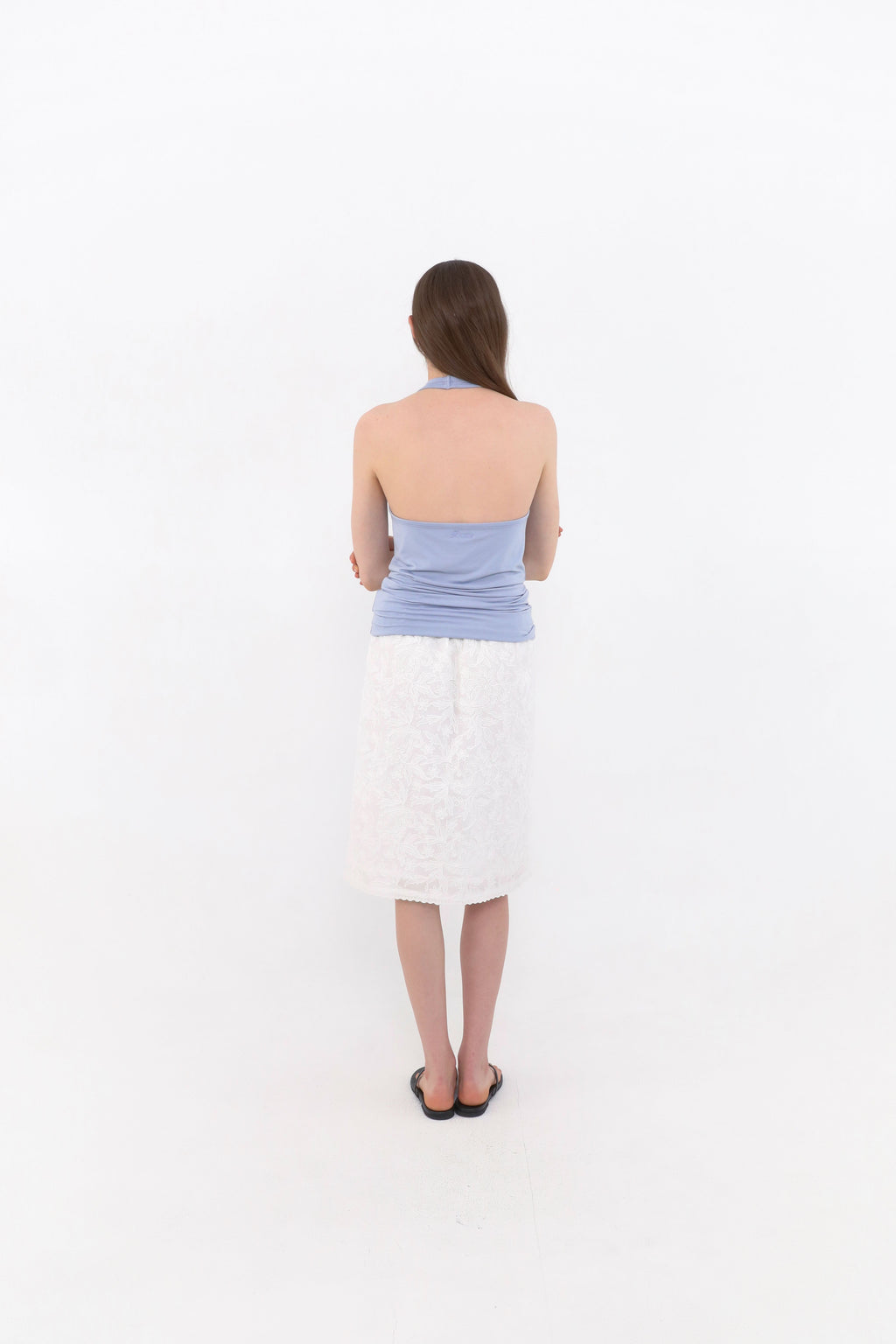 MUARMUS Draped Halterneck Sleeveless [Blue]