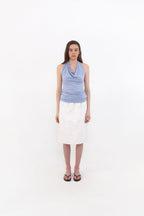 MUARMUS Draped Halterneck Sleeveless [Blue]
