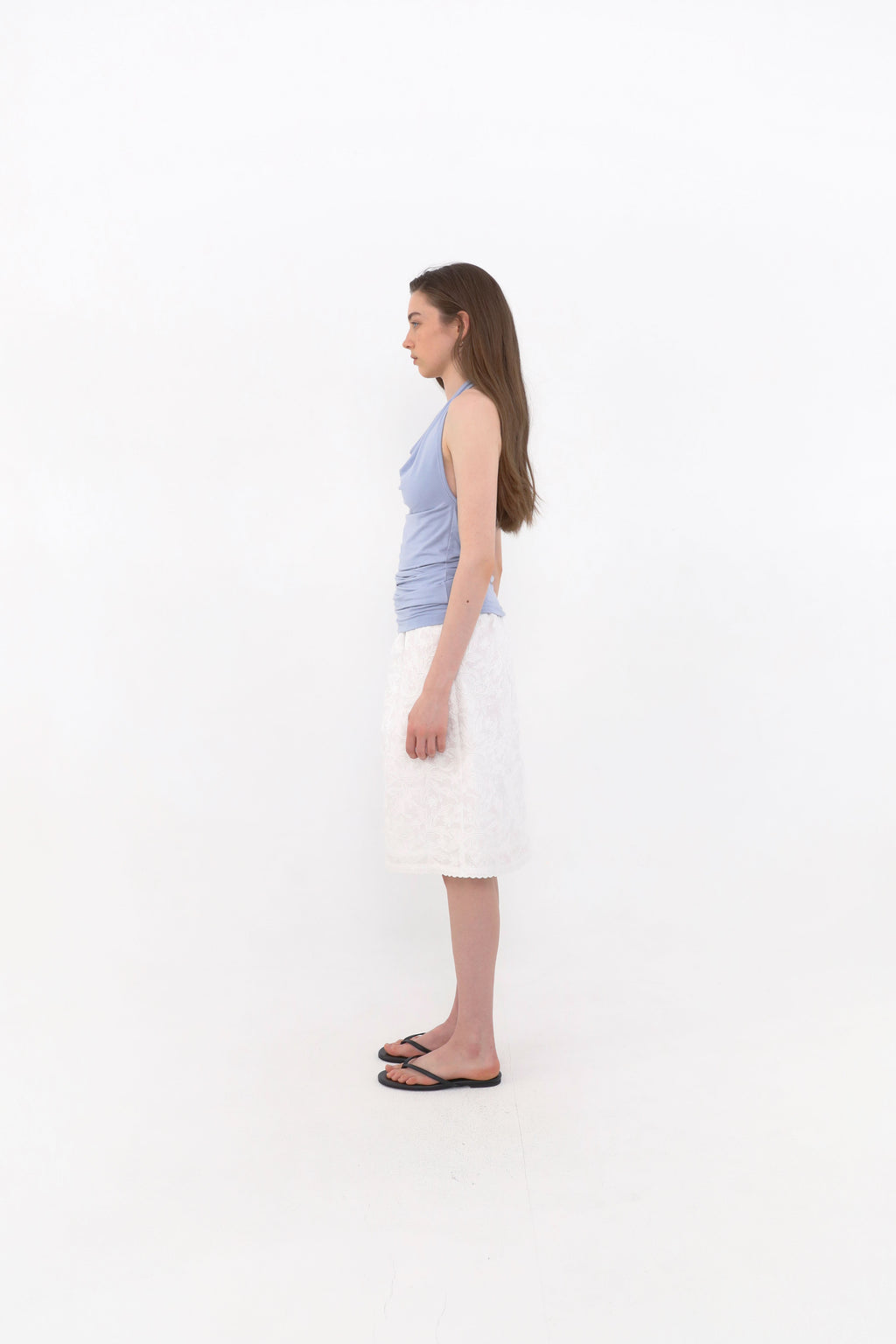 MUARMUS Draped Halterneck Sleeveless [Blue]