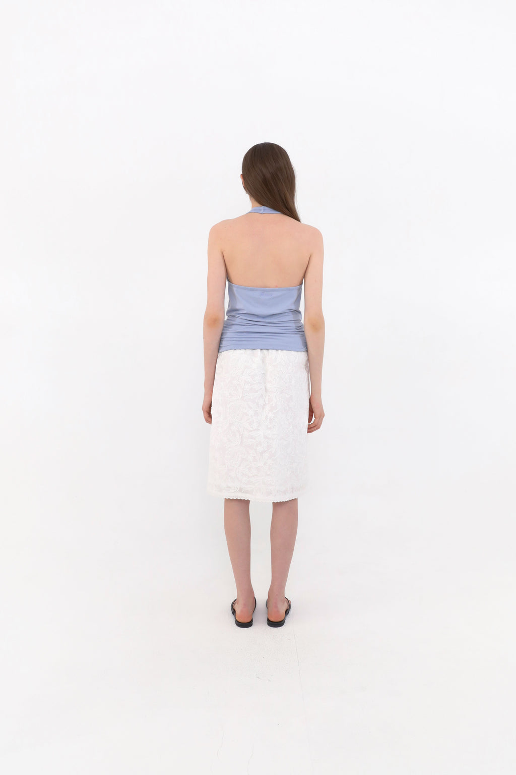 MUARMUS Draped Halterneck Sleeveless [Blue]