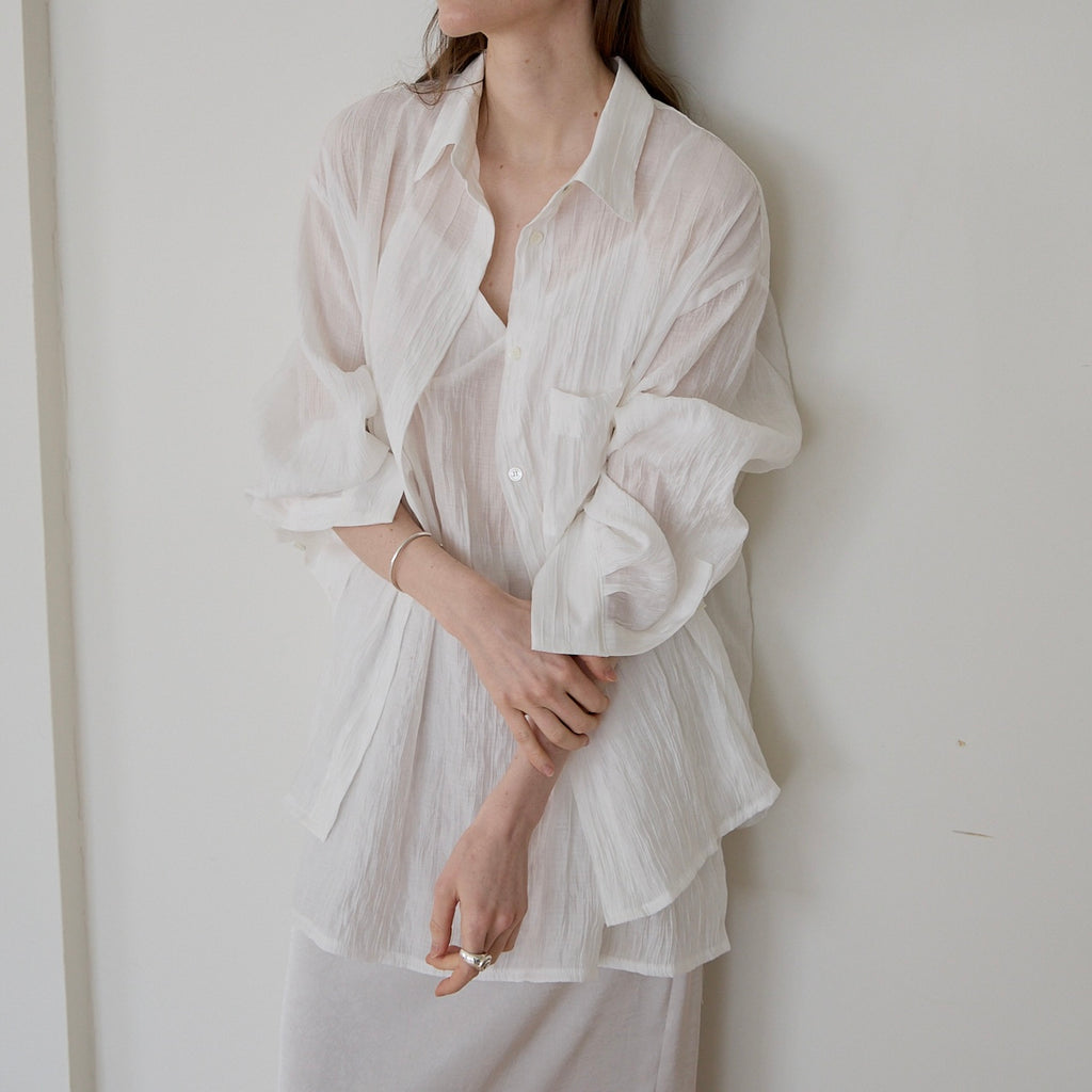 GARDER [4th]Lou Shirt Set (White)