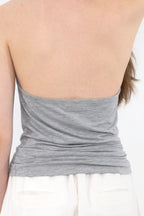 MUARMUS Draped Halterneck Sleeveless [Gray]