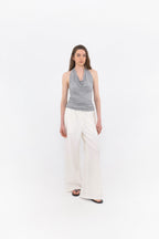 MUARMUS Draped Halterneck Sleeveless [Gray]