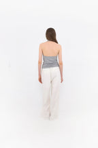 MUARMUS Draped Halterneck Sleeveless [Gray]