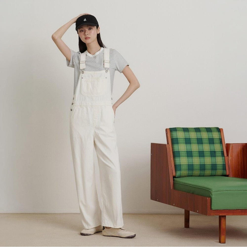BEANPOLE LADIES BEANPOLE LADIES Denim Overall White