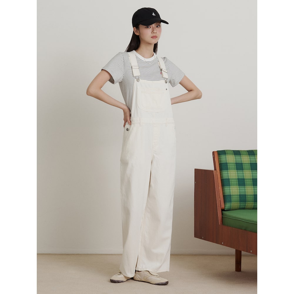 BEANPOLE LADIES BEANPOLE LADIES Denim Overall White
