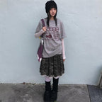 aeae WEB LOGO COLOR DOT T-SHIRTS [MELANGE GREY]
