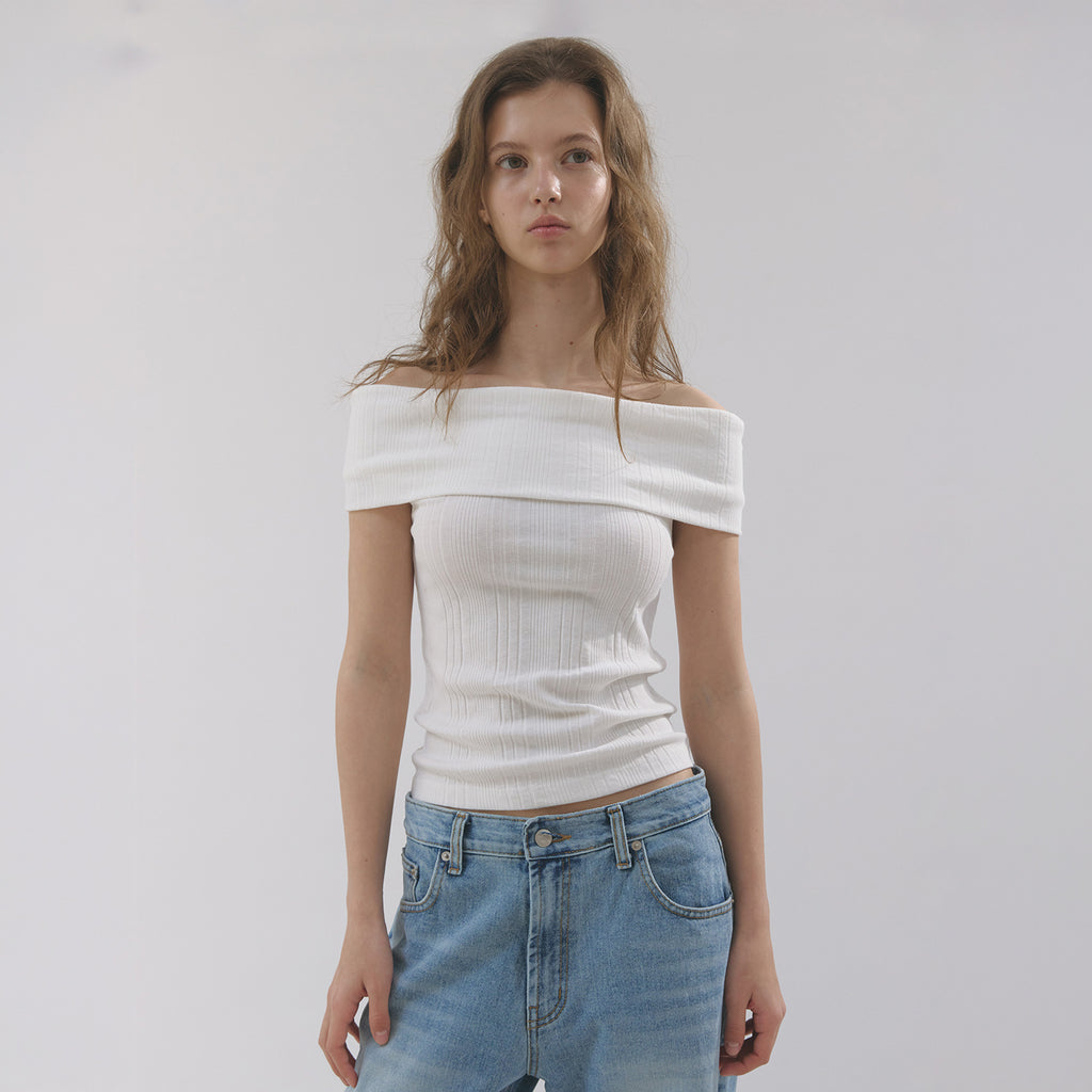 hetherment fairy off shoulder top (white)