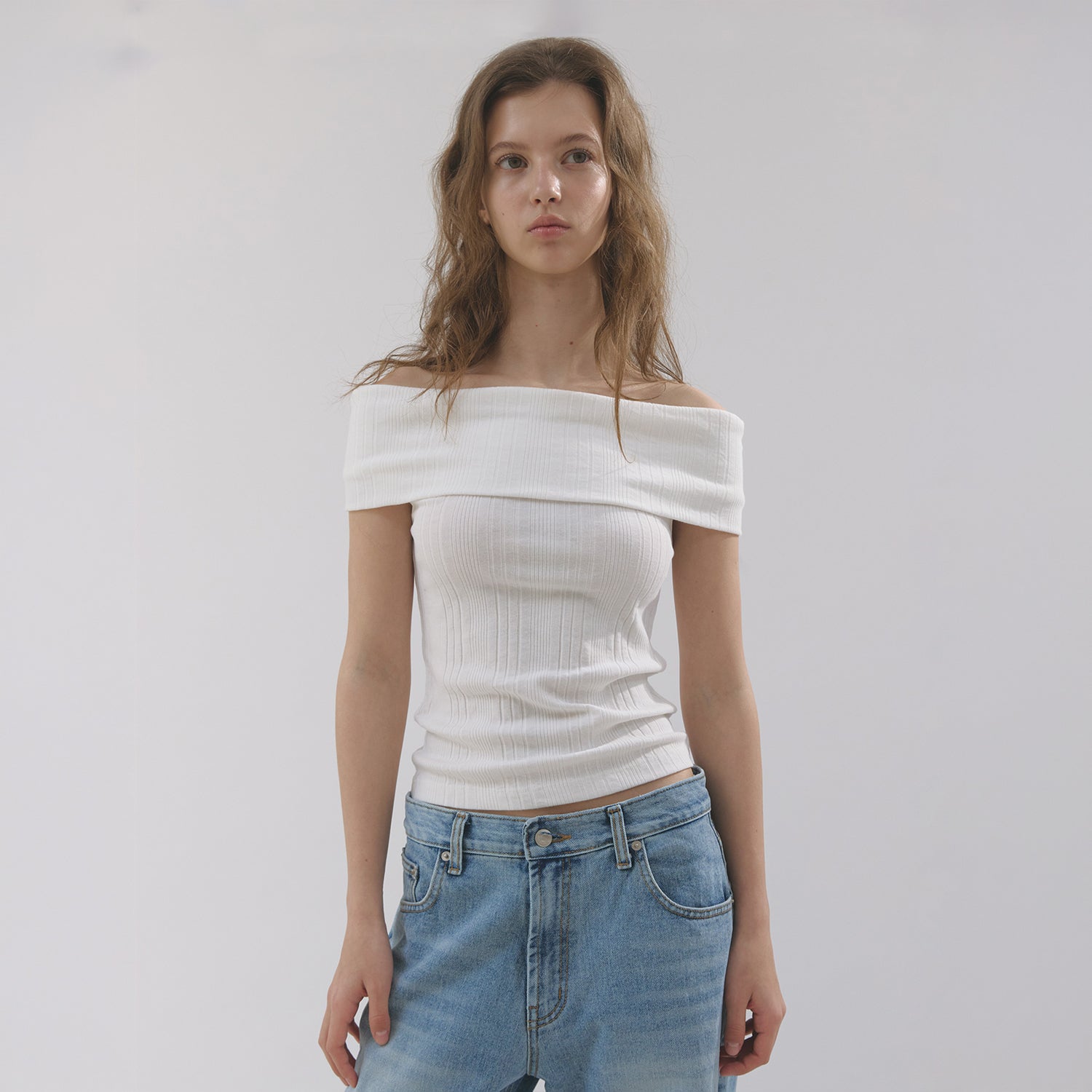 hetherment fairy off shoulder top (white)