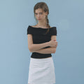 hetherment fairy off shoulder top (black)