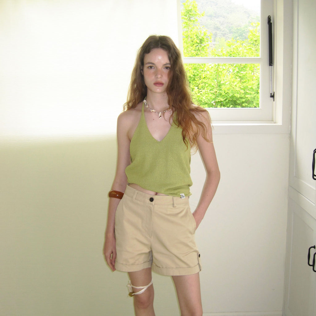 APPAREL ARCHIVE Rinz halter layered sleeveless - Olive