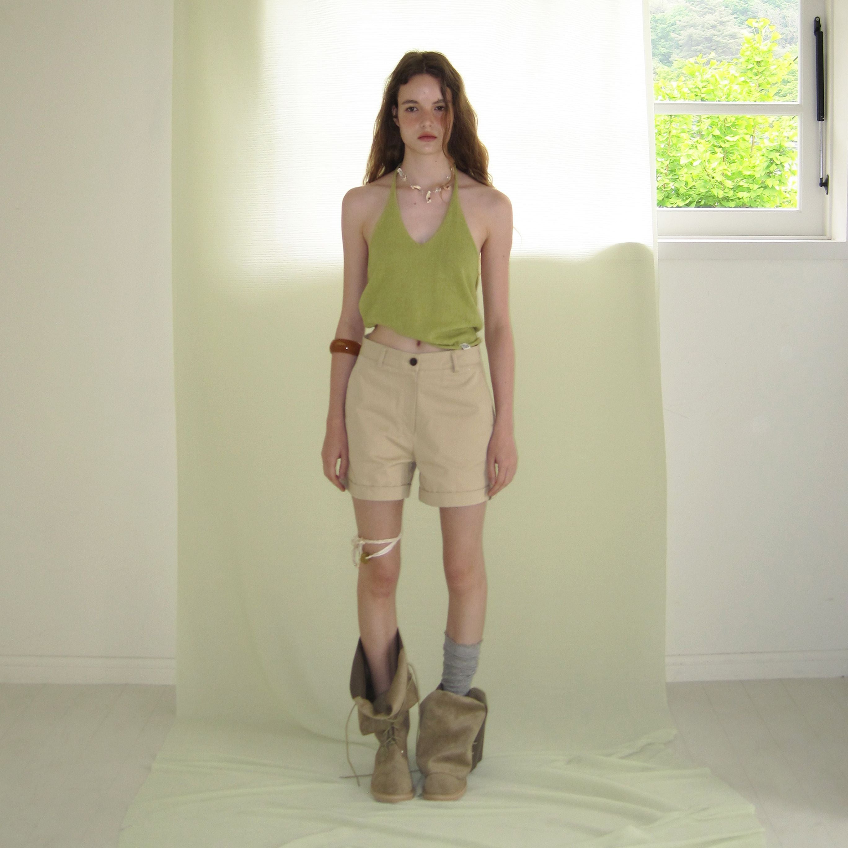 APPAREL ARCHIVE Rinz halter layered sleeveless - Olive