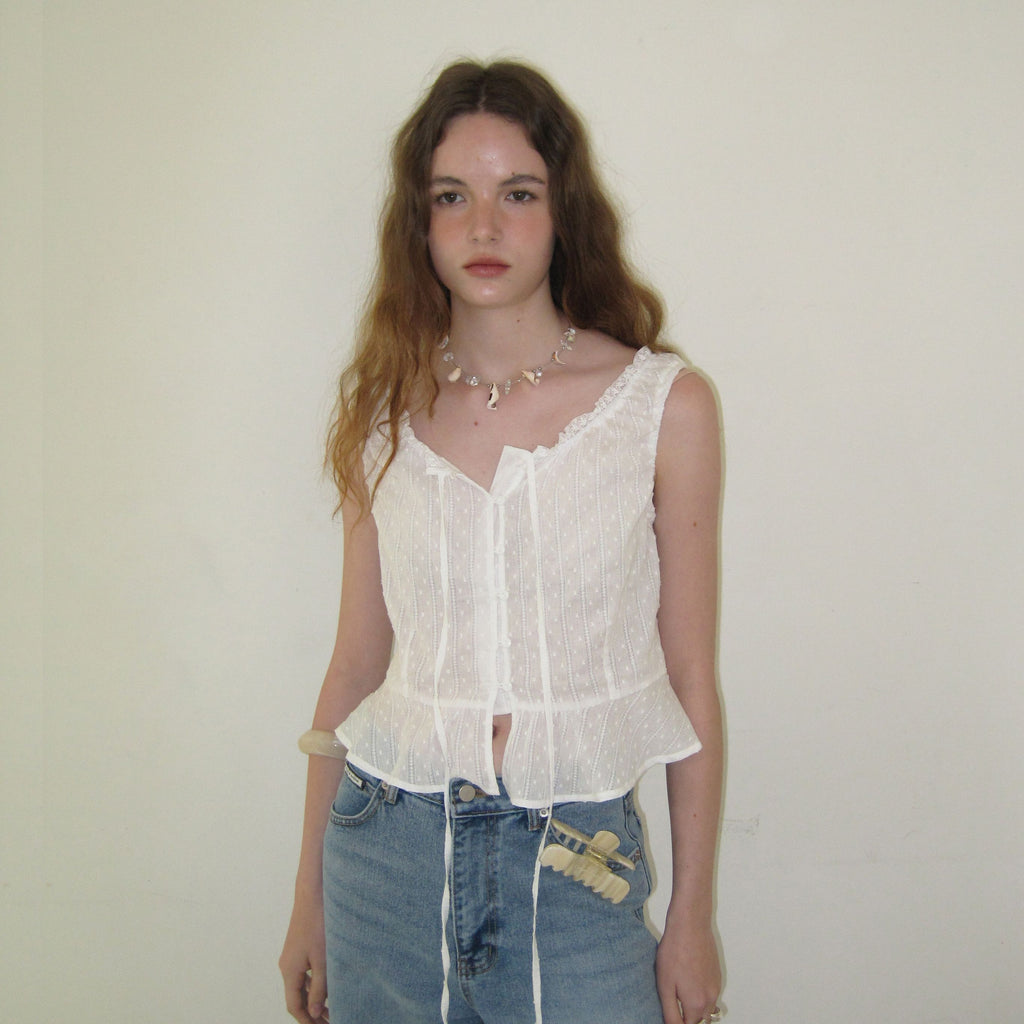 APPAREL ARCHIVE Colin two-way blouse- Ivory