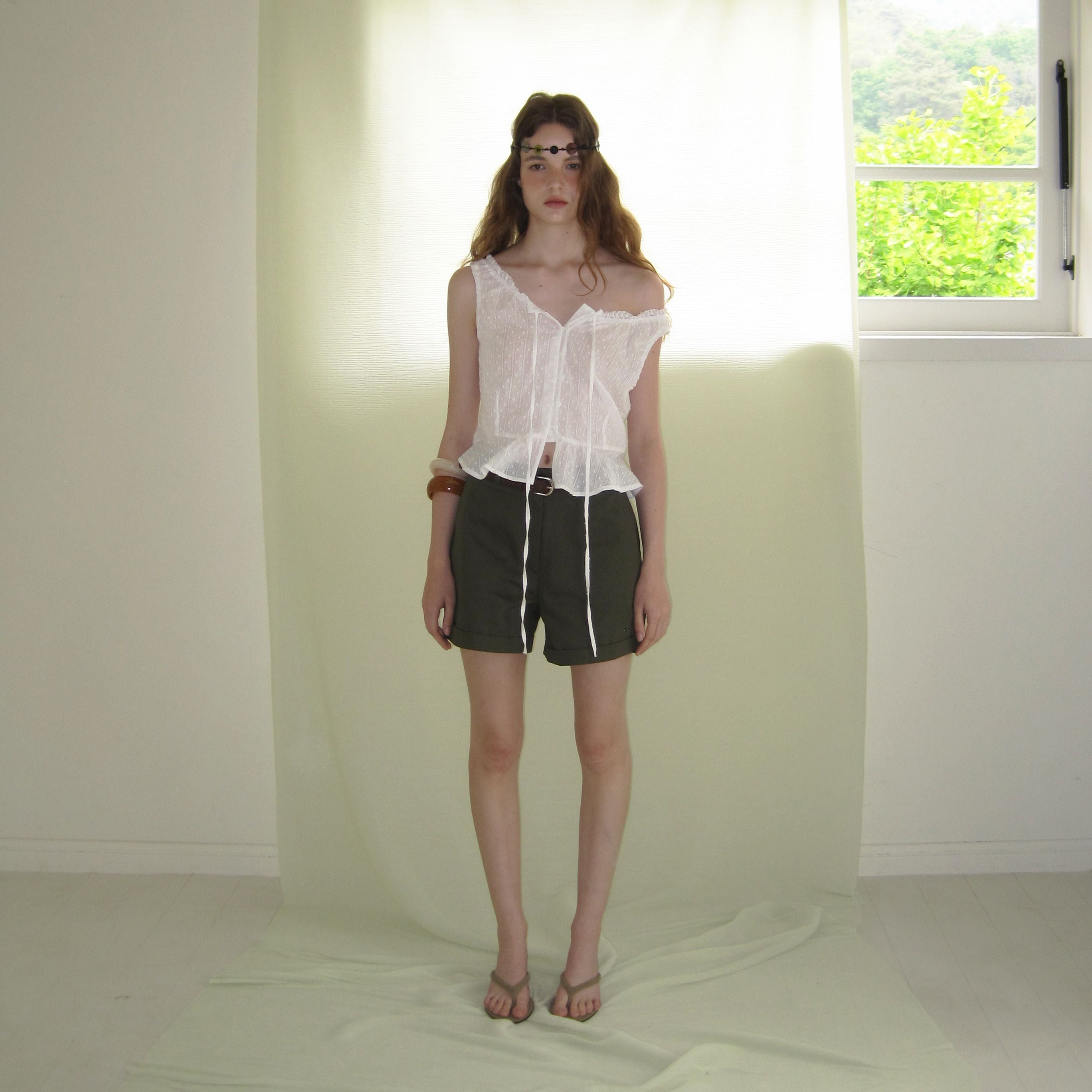 APPAREL ARCHIVE Colin two-way blouse- Ivory