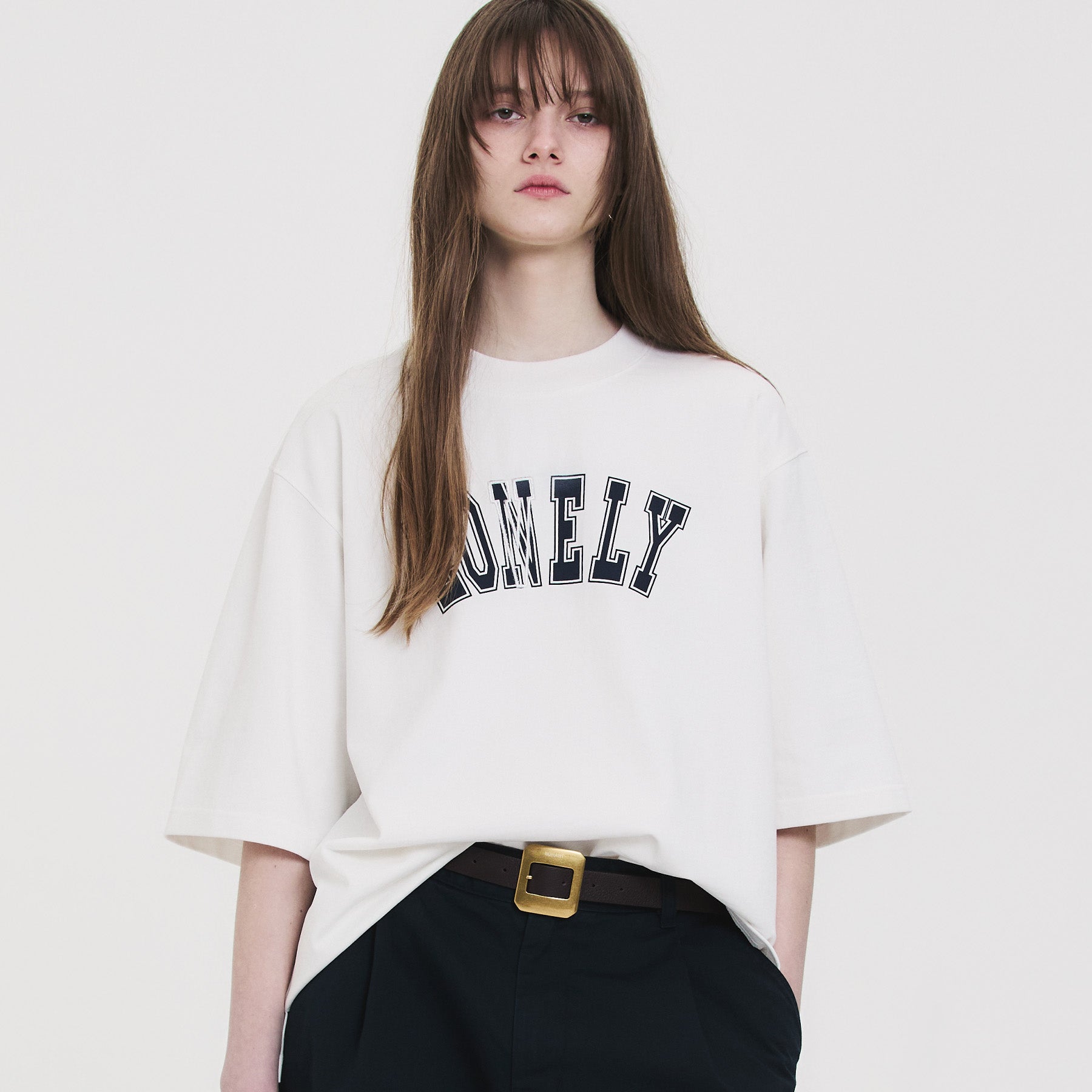 NOHANT LONELY/LOVELY STRUCTURED T-SHIRT WHITE