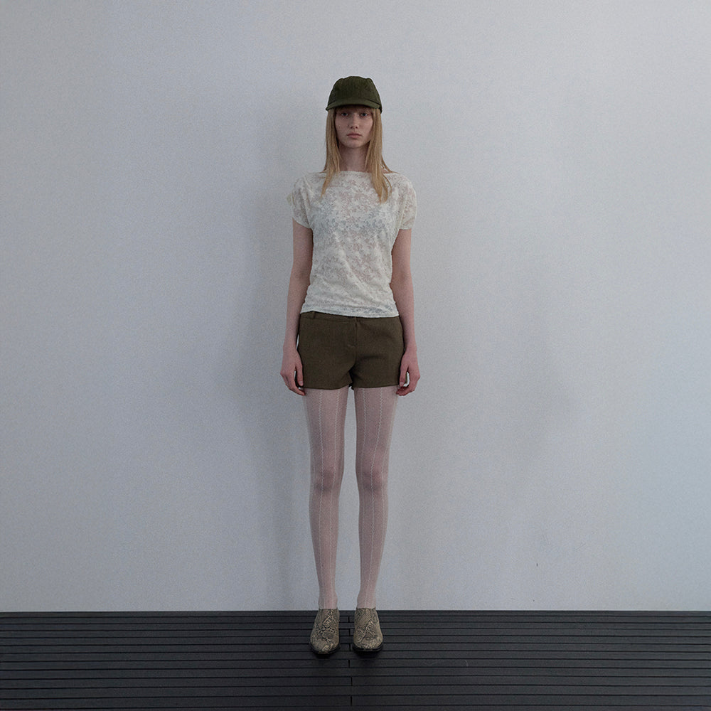 UUNE SCENE [3rd reorder]Jacquard Cowl-Neck Top_Ivory