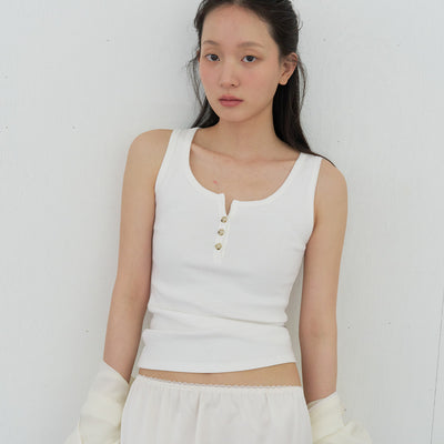 (3COLOR)HENRY-NECK SLEEVELESS