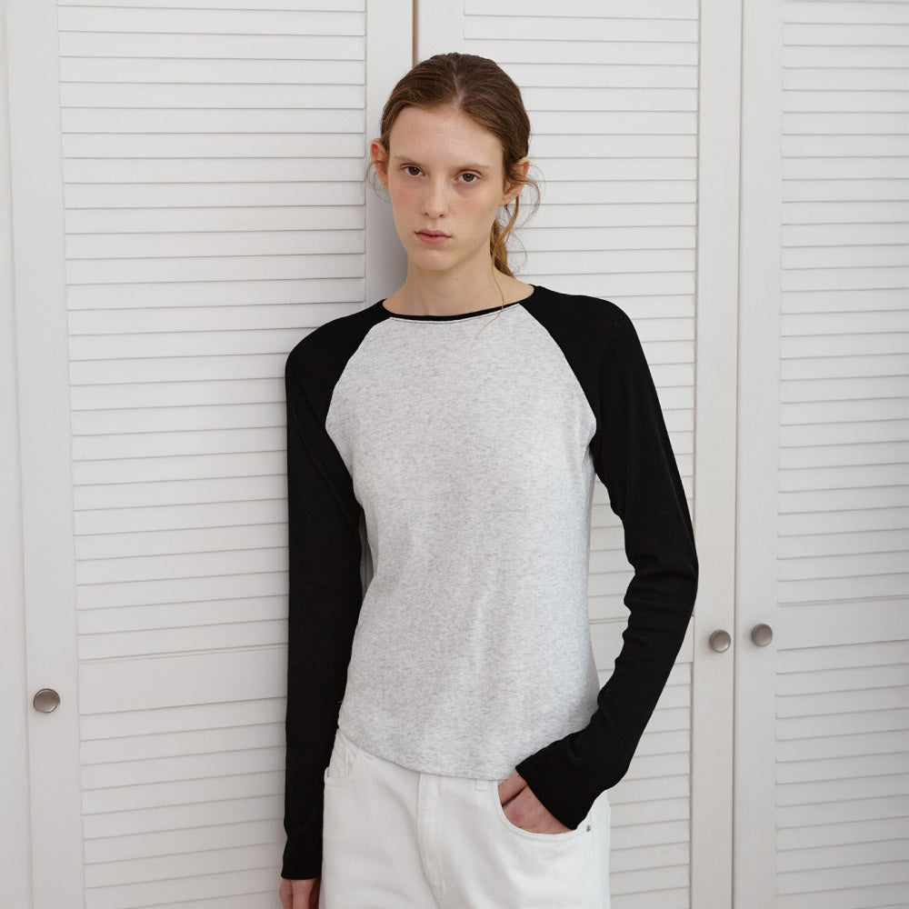 SUAMAR Calid Raglan Tee (Melange Gray)