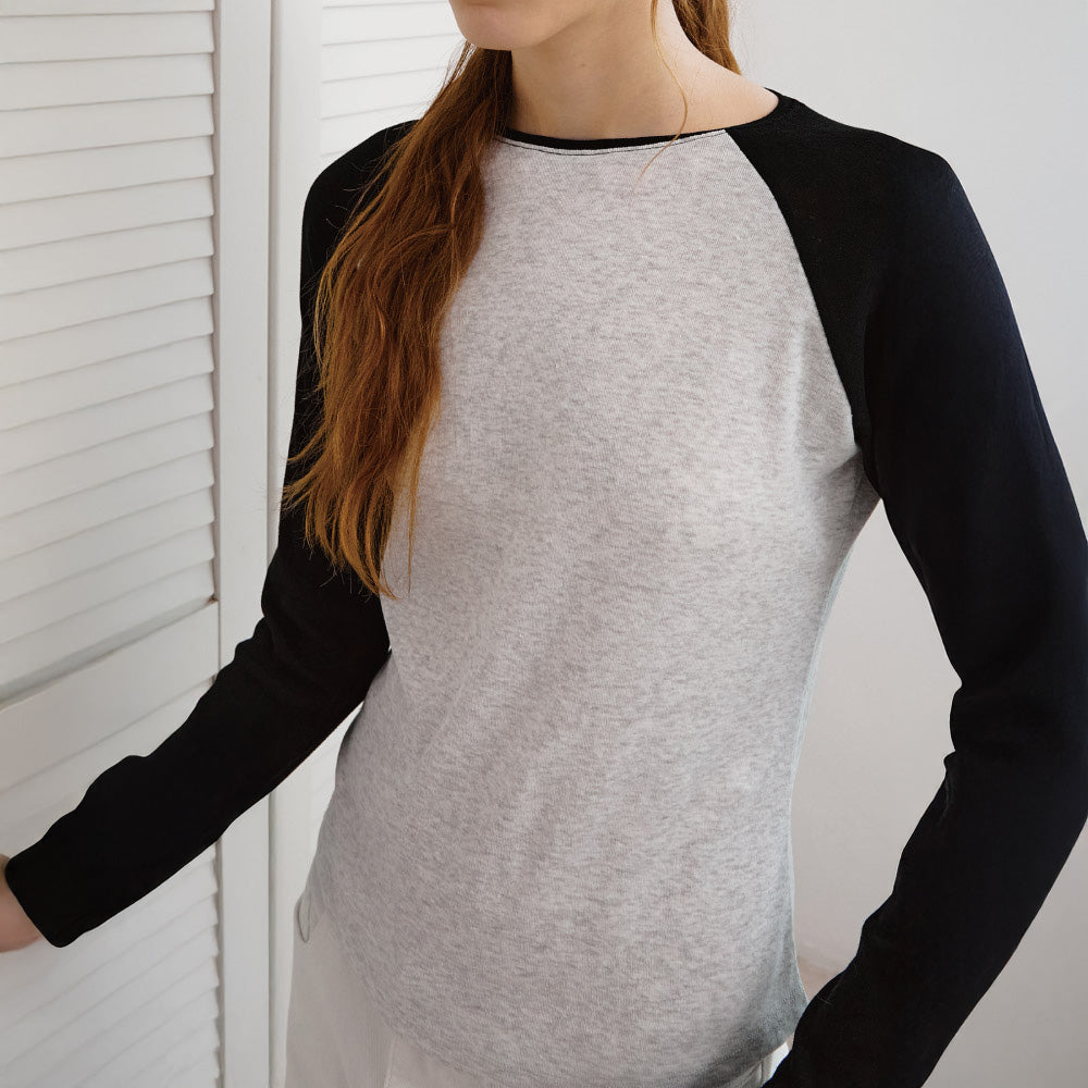 SUAMAR Calid Raglan Tee (Melange Gray)