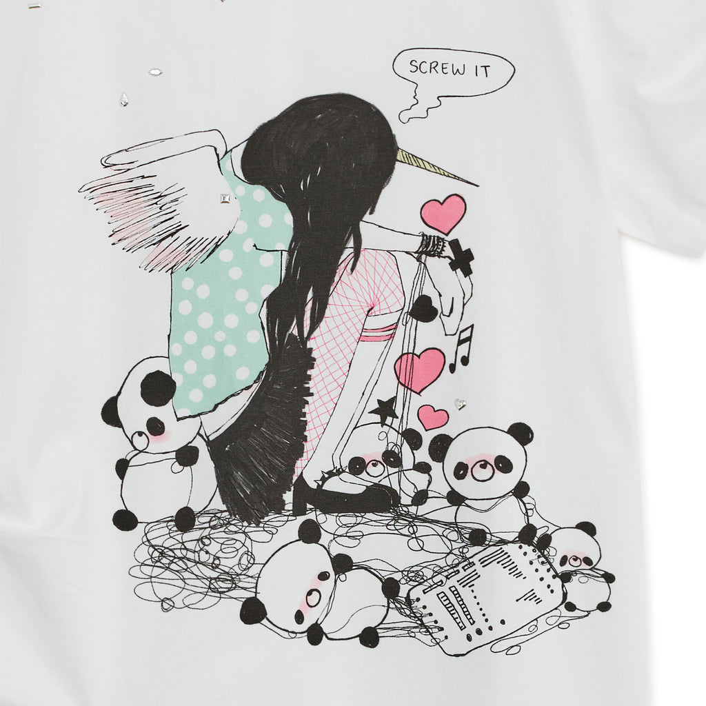 HUGYOURSKIN HUGYOURSKIN X LUCY loose T (White)