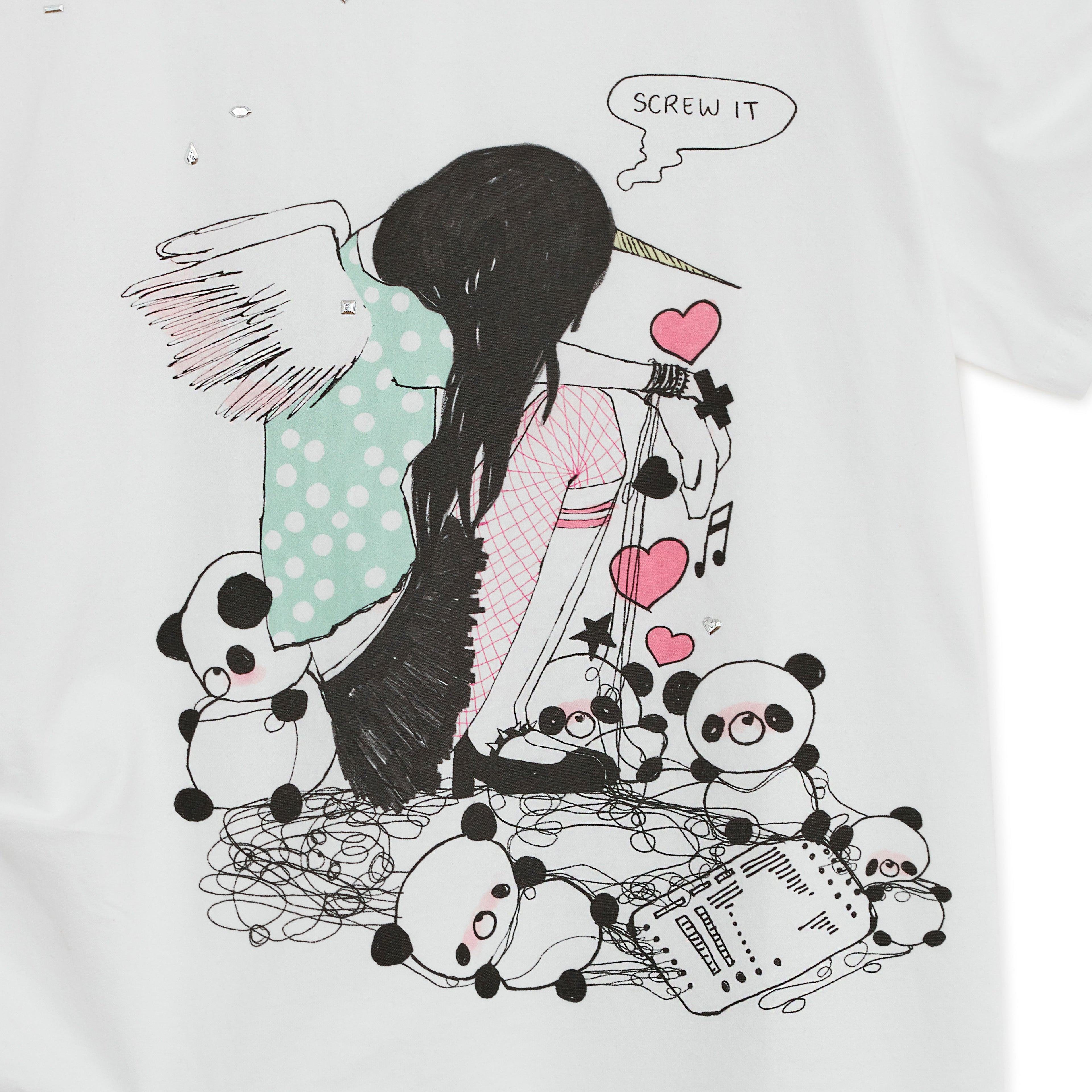 HUGYOURSKIN HUGYOURSKIN X LUCY loose T (White)