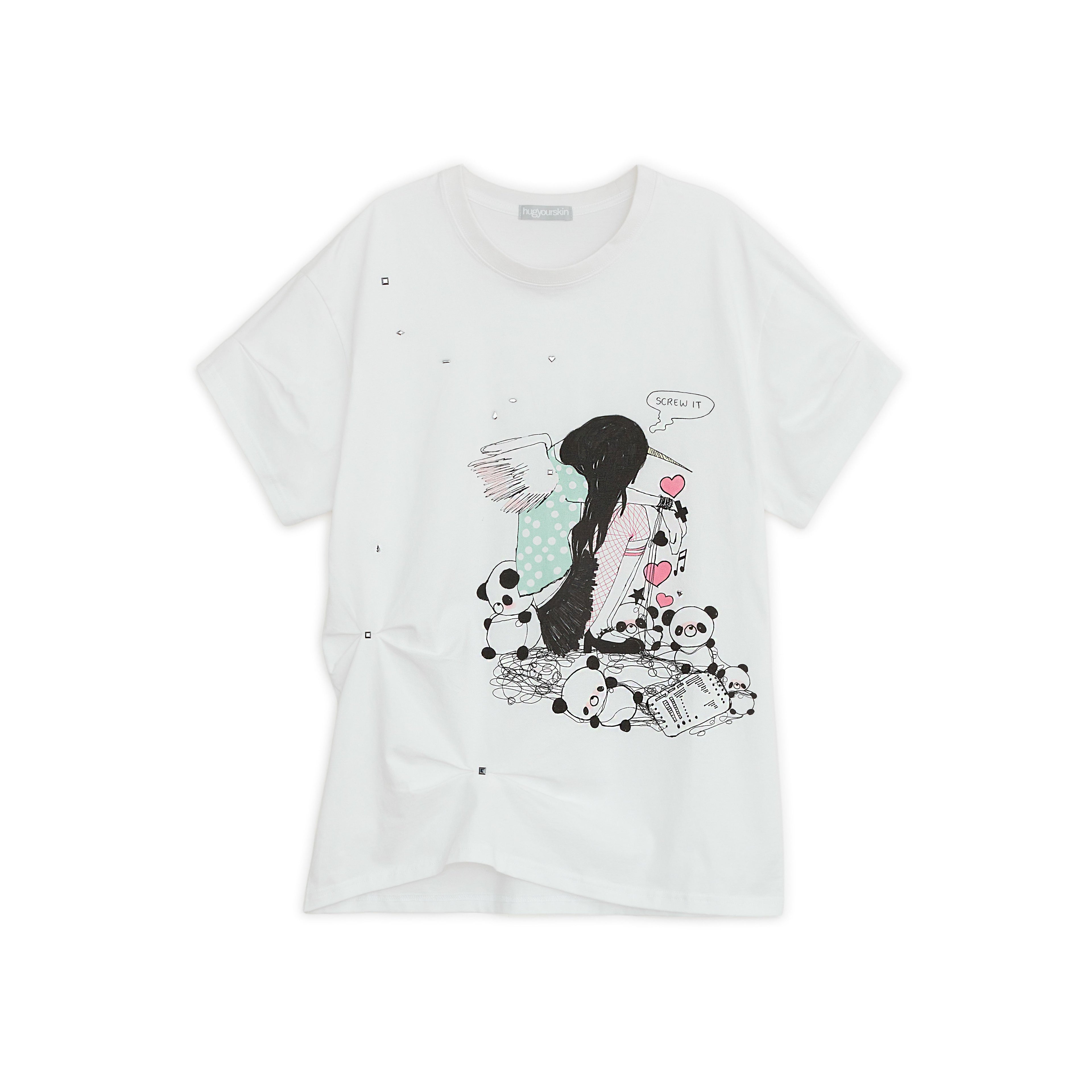 HUGYOURSKIN HUGYOURSKIN X LUCY loose T (White)