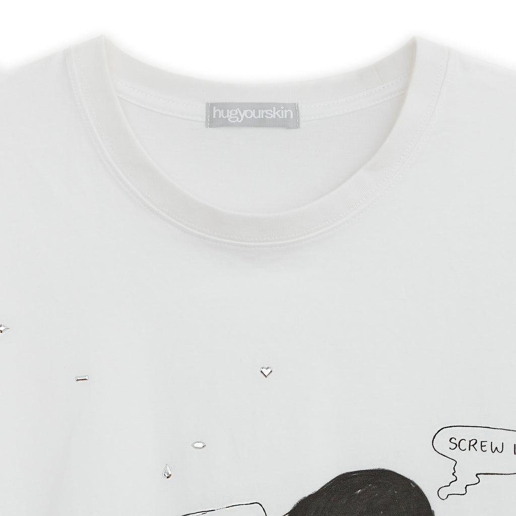 HUGYOURSKIN HUGYOURSKIN X LUCY loose T (White)