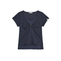 HUGYOURSKIN Layered henry neck top (Navy)