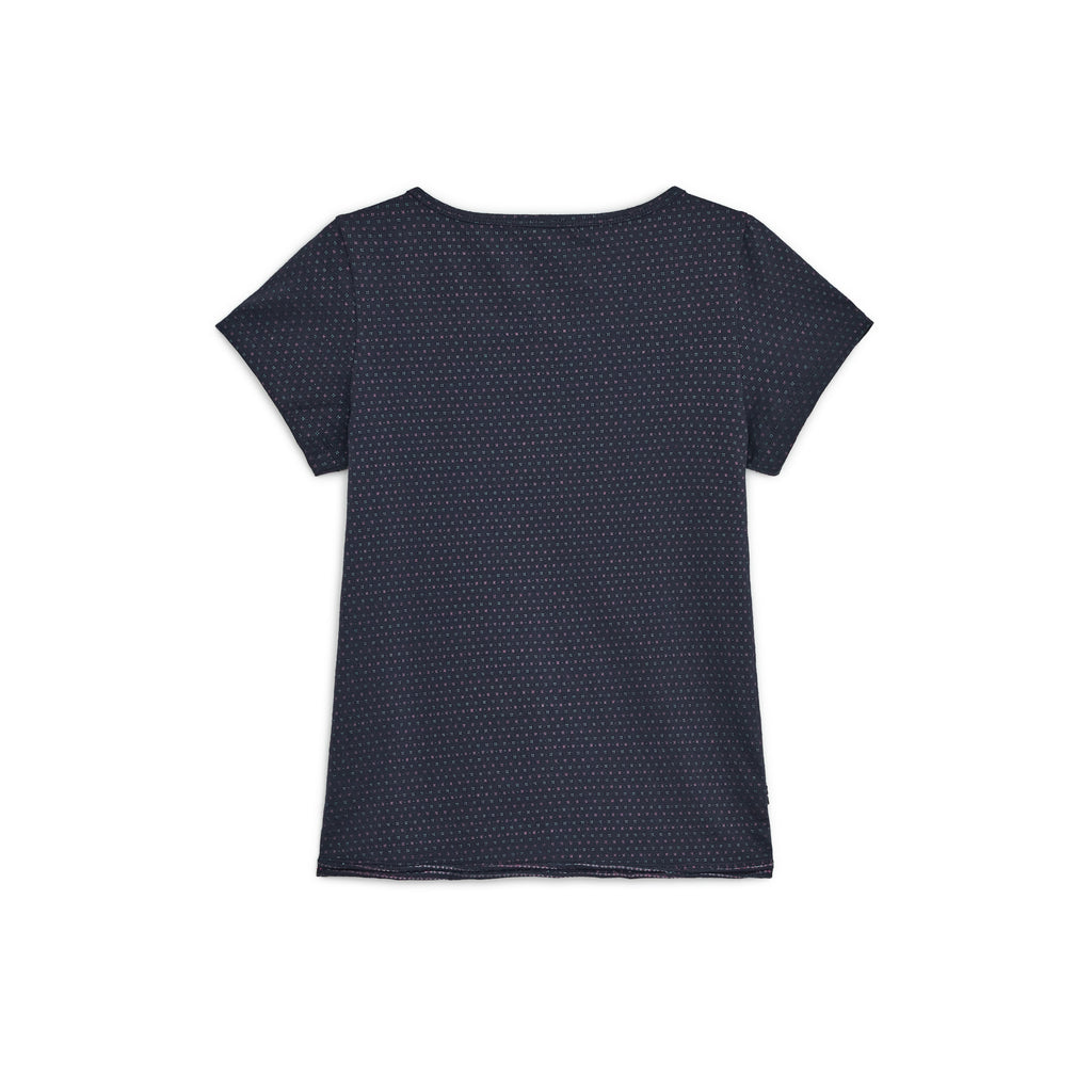 HUGYOURSKIN Layered henry neck top (Navy)