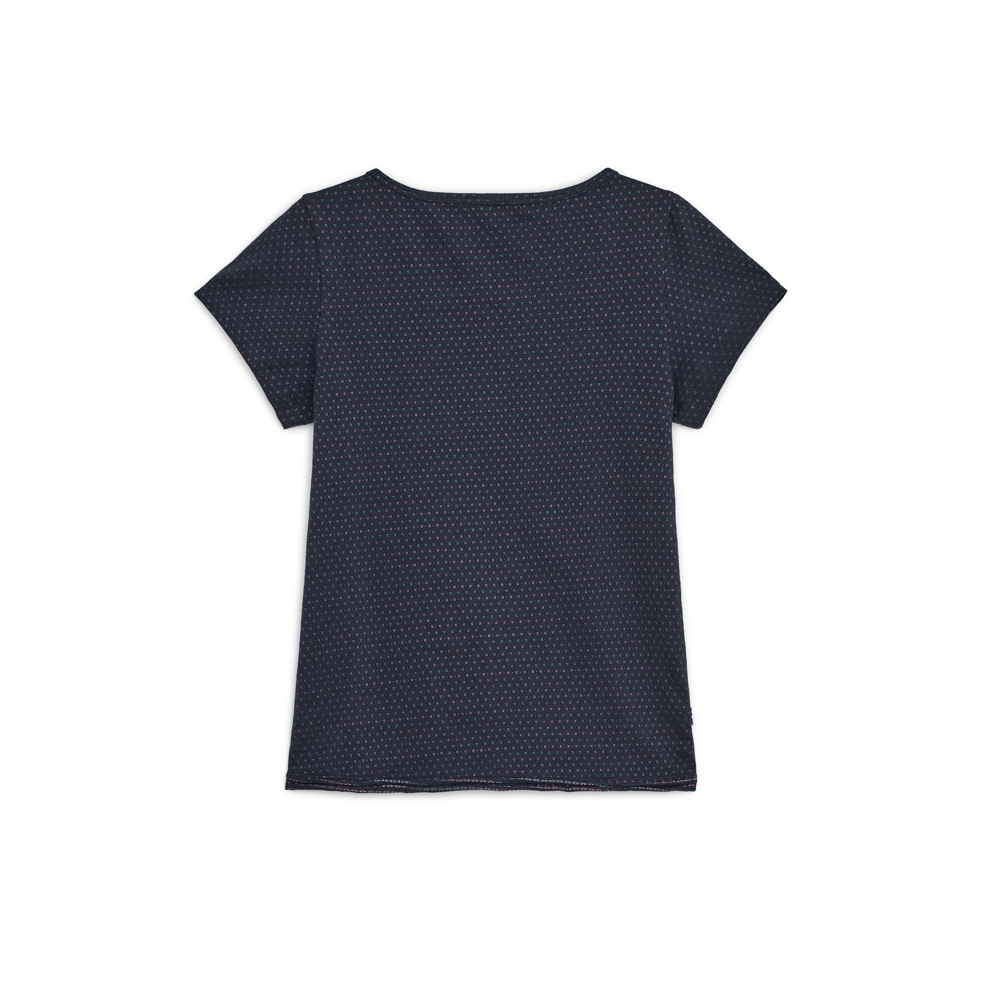 HUGYOURSKIN Layered henry neck top (Navy)