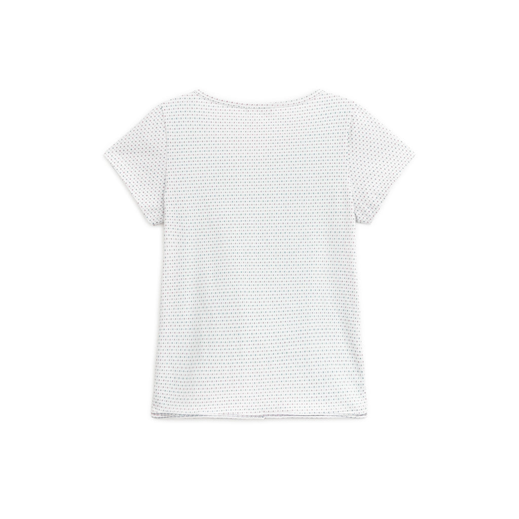 HUGYOURSKIN Layered henry neck top (White)